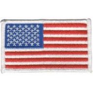 US FLAG PATCH WHITE