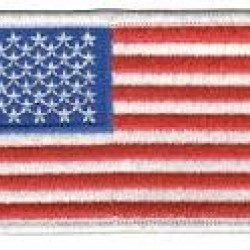 US FLAG PATCH WHITE