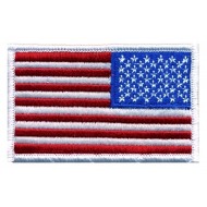 US FLAG PATCH WHITE REVERSED 