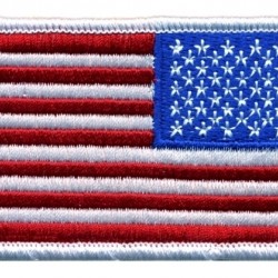 US FLAG PATCH WHITE REVERSED 