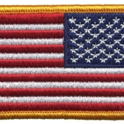 US FLAG PATCH GOLD REVERSED