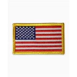 US FLAG PATCH GOLD 
