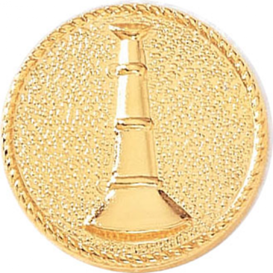 Fireman Bugles Insignia In Metallic Disc