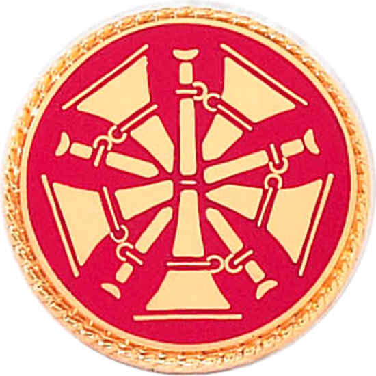 Fireman Bugles Insignia In Round Disc