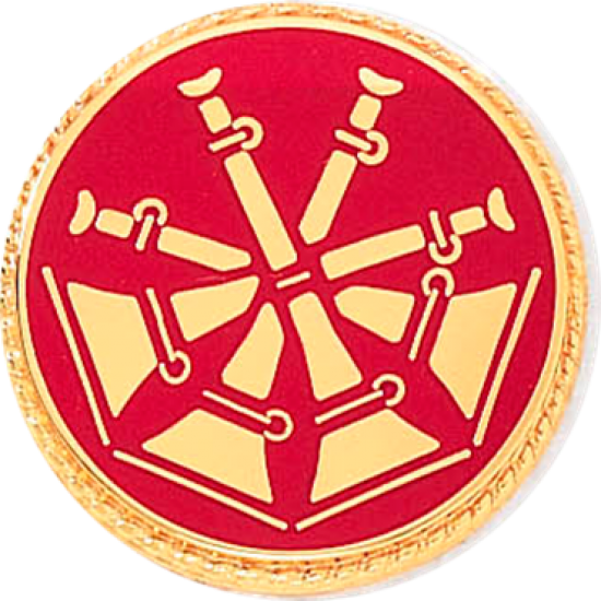 Fireman Bugles Insignia In Round Disc