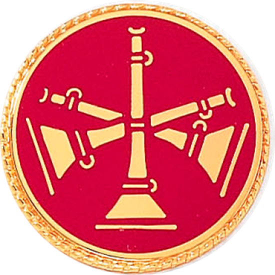 Fireman Bugles Insignia In Round Disc