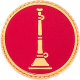 Fireman Bugles Insignia In Round Disc