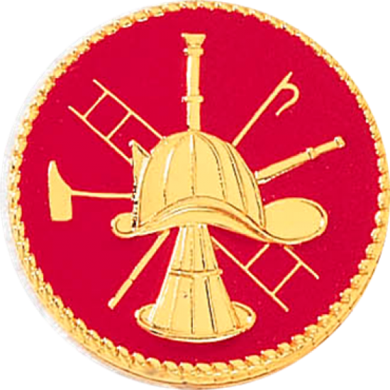 Fireman Bugles Insignia In Round Disc