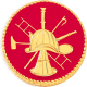 Fireman Bugles Insignia In Round Disc