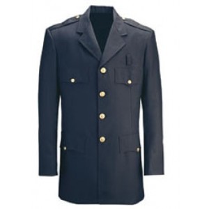 Police Blouse Coat - Women's Single Breasted Unlined Dress Coat