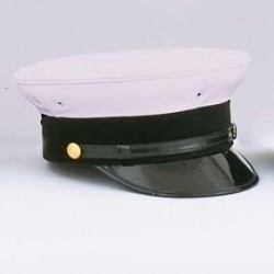 NY Bell Fire Hat - White Top, Navy Band